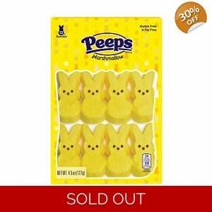 Peeps Marshmallow Yellow Bunnies 12 Pack - 127g - Easter Bunny Treats